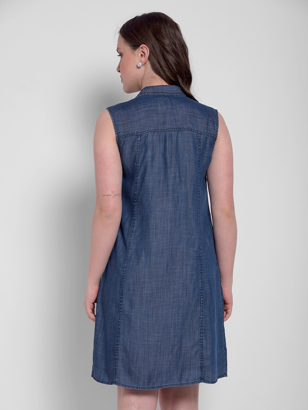 Numero Uno Women Sleeveless Denim Dress